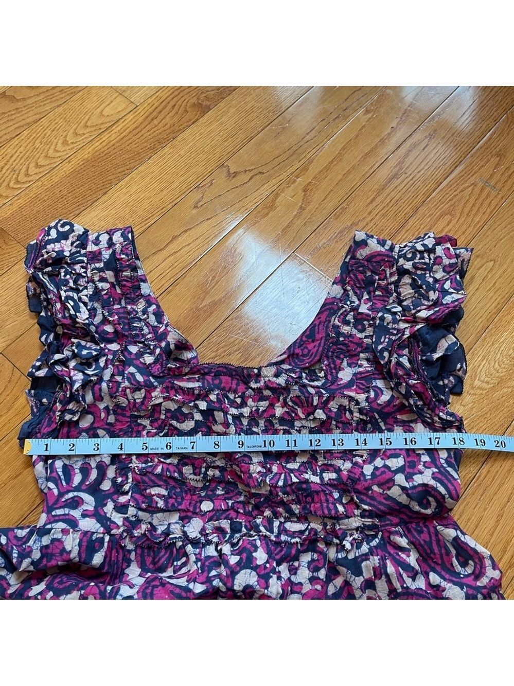House of Harlow 1960 floral midi/maxi poplin cotton dress Sz L Fairy Cottagecore - Picture 4 of 12